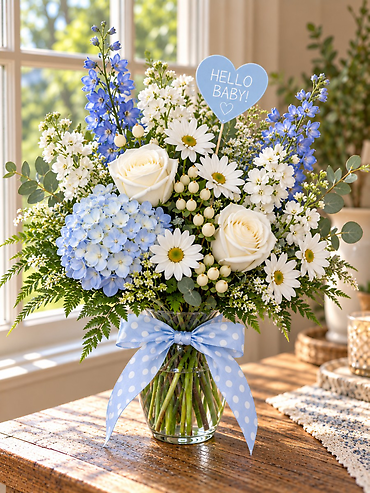 Baby boy arrangement