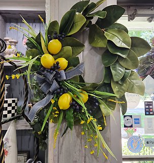 Yellow silk wreath