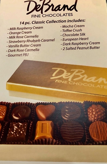 DeBrand 14 piece chocolate
